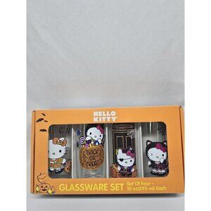 HELLO KITTY HALLOWEEN  Set Of Four 10 oz(295 ml) Each Glass Cups